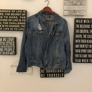 Plus Size Jean Jacket, 2X